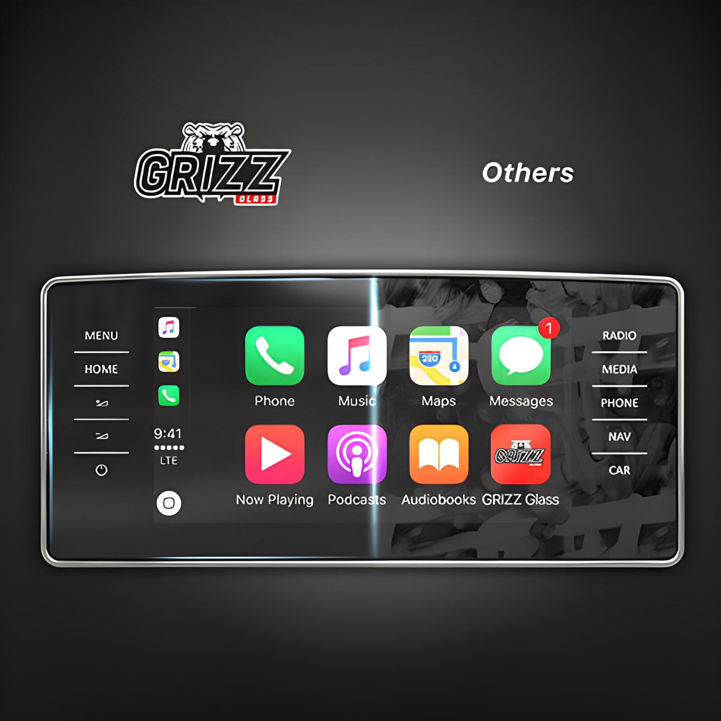 Grizz 2in1 Navigation Screen Protector for BMW 7 G70 5,5" (2023-2024) Anti-Fingerprint, Matt - carcar.care #1 car screen protectors in the America