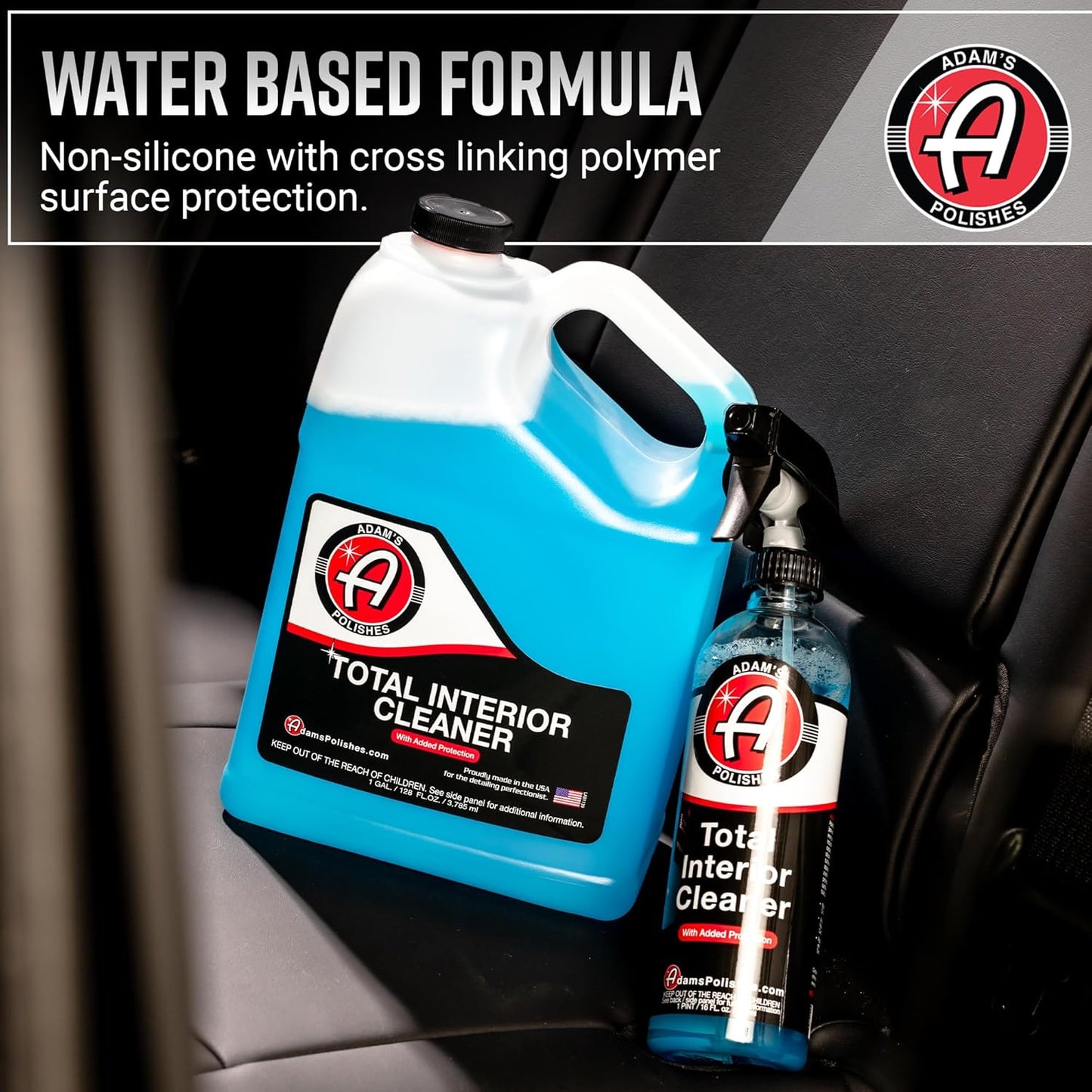 Total Interior Cleaner & Protectant, Quick Detailer & Sio2 Protection, Ceramic Infused, Anti-Static, OEM Finish, for Leather, Vinyl, Plastics, Glass & More