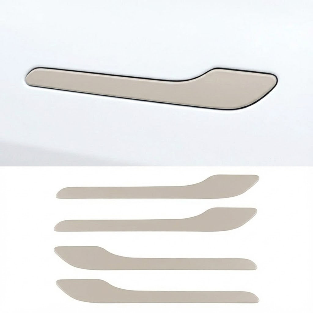 4in1 car door handle protector for Tesla Model 3 Highland (2023-2025) Chalk Grey