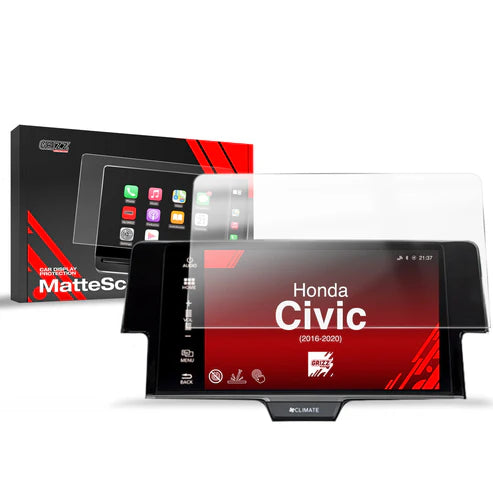 Screen Protector for Honda Civic X (2016-2020) Anti-Fingerprint Matte by GrizzProtector, showcasing superior clarity and protection against fingerprints and scratches.
