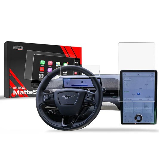 Grizz 2in1 Navigation Screen Protector for Ford Mustang Mach-E (2020-2024) Anti-Fingerprint, Matt - carcar.care #1 car screen protectors in the America