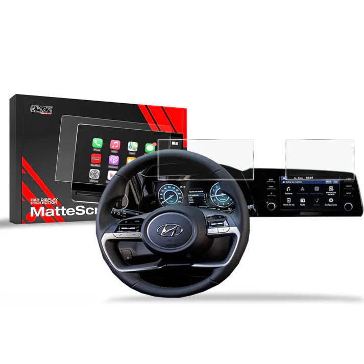Grizz 2in1 Navigation Screen Protector for Hyundai Elantra CN7 8" (2020-2024) Anti-Fingerprint, Matt - carcar.care #1 car screen protectors in the America