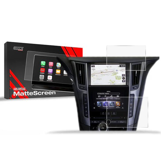 Grizz 2in1 Navigation Screen Protector for Infiniti Q50 (2014-2020) Anti-Fingerprint, Matt - carcar.care #1 car screen protectors in the America