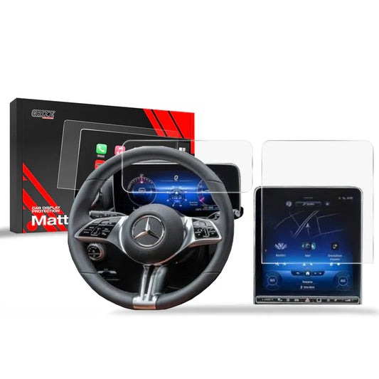 Grizz 2in1 Navigation Screen Protector for Mercedes EQS SUV Widescreen (2022-2024) Anti-Fingerprint, Matt - carcar.care #1 car screen protectors in the America