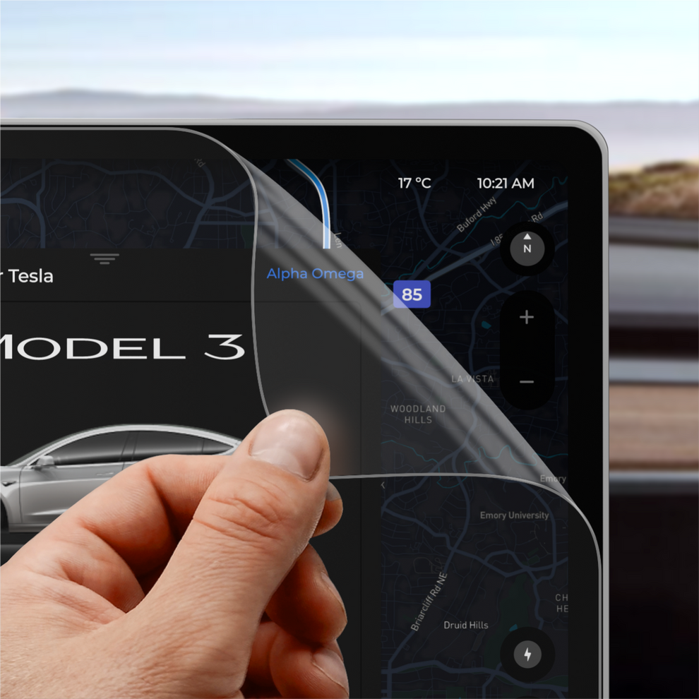 GRIZZ Screen Protector for Tesla Model Y (2020-2024) Installation Template Matt Screen Protector Anti-Fingerprint Scratch-Resistant - carcar.care #1 car screen protectors in the America