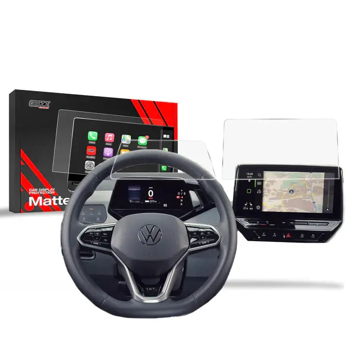 Grizz 2in1 Navigation Screen Protector for Volkswagen VW ID.4 10" Anti-Fingerprint, Matt - carcar.care #1 car screen protectors in the America