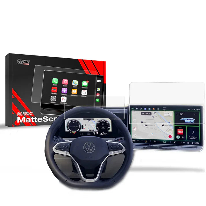 Grizz 2in1 Navigation Screen Protector for Volkswagen VW Passat B9 12.9" (2024)Anti-Fingerprint, Matt - carcar.care #1 car screen protectors in the America