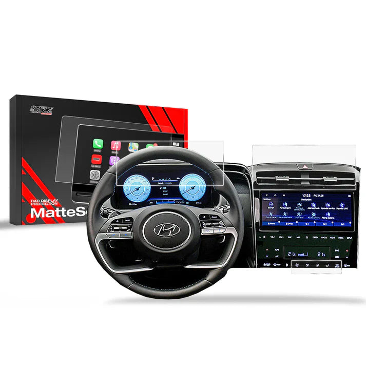 Grizz 3in1 Navigation Screen Protector for Hyundai Tucson 10.25" (2020-2024) Anti-Fingerprint, Matt - carcar.care #1 car screen protectors in the America