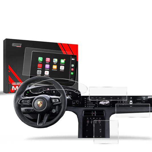 Grizz 4in1 Navigation Screen Protector for Porsche Taycan (2019-2024) Anti-Fingerprint, Matt - carcar.care #1 car screen protectors in the America