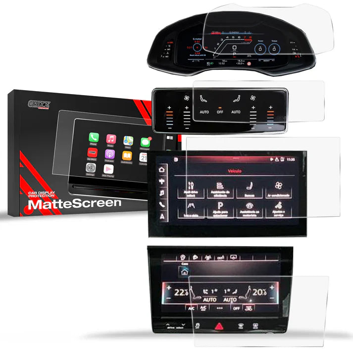 Grizz 4in1 Screen Protector for Audi Q7 (2019-2024) Anti-Fingerprint, Matt - carcar.care #1 car screen protectors in the America