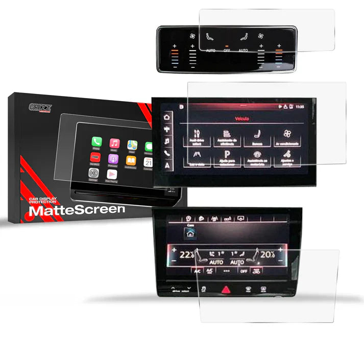 Grizz 3in1 Screen Protector for Audi Q8 (2018-2024) Anti-Fingerprint, Matt - carcar.care #1 car screen protectors in the America
