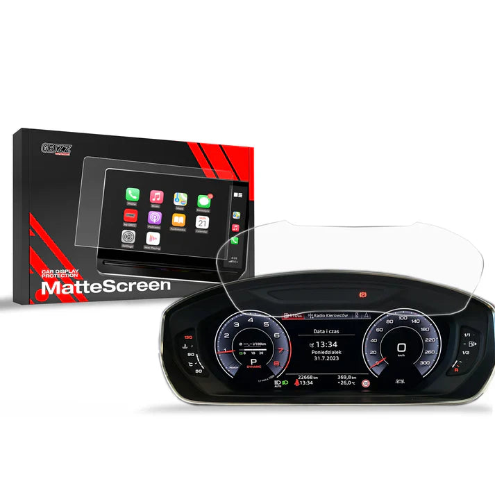 Grizz Navigation Screen Protector for Audi Q3 Virtual Cockpit 10.25" (2020-2024) Anti-Fingerprint, Matt - carcar.care #1 car screen protectors in the America