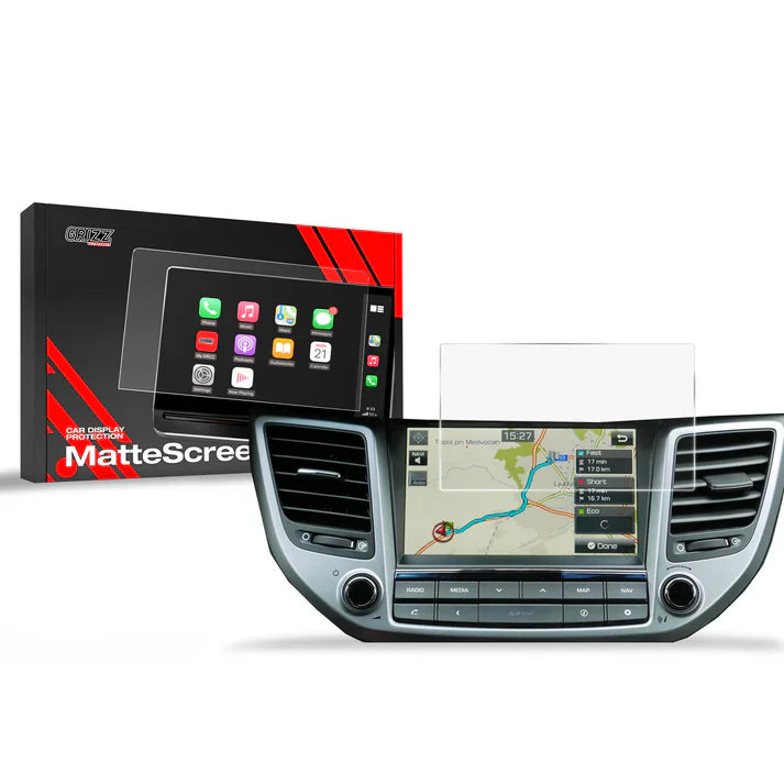 Grizz Navigation Screen Protector for Hyundai Tucson (2015-2019) Anti-Fingerprint, Matt - carcar.care #1 car screen protectors in the America
