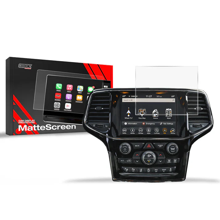 Grizz Navigation Screen Protector for Jeep Grand Cherokee (2013-2021) Anti-Fingerprint, Matte - carcar.care #1 car screen protectors in the America
