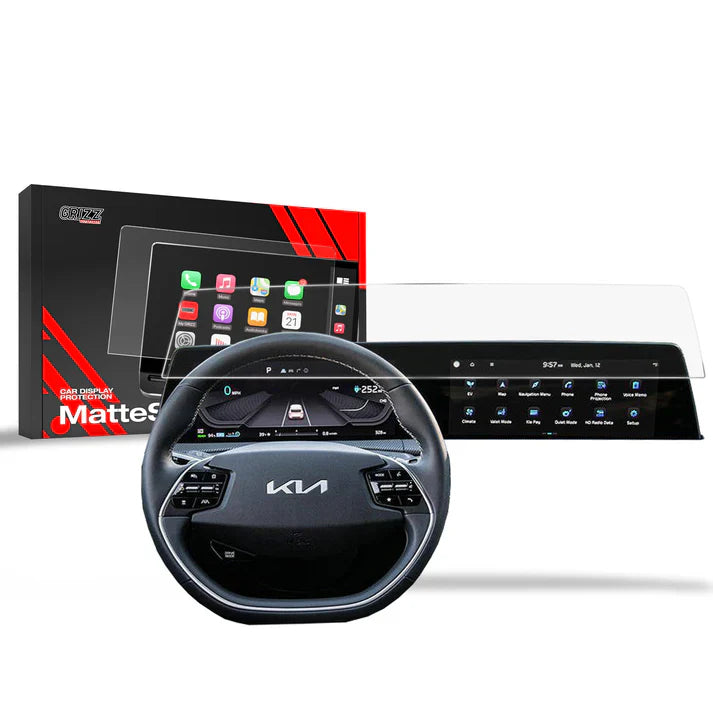 Grizz Navigation Screen Protector for Kia EV6 GT (2021-2024) Anti-Fingerprint, Matte - carcar.care #1 car screen protectors in the America