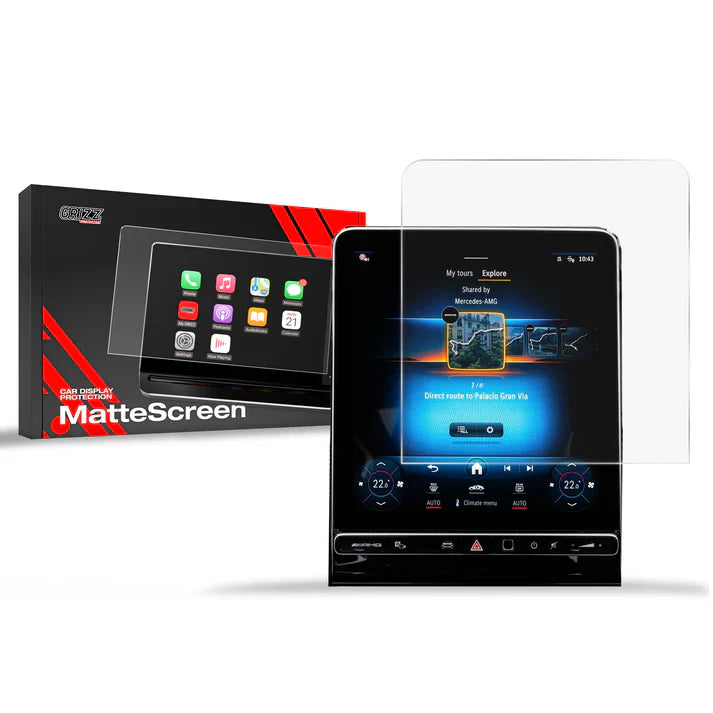Grizz Navigation Screen Protector for Mercedes AMG GT Coupé (2023-2024) Anti-Fingerprint, Matt - carcar.care #1 car screen protectors in the America