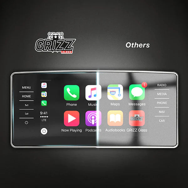 Grizz Navigation Screen Protector for Tesla Model S Plaid (2021-2024) Anti-Fingerprint, Matte - carcar.care #1 car screen protectors in the America