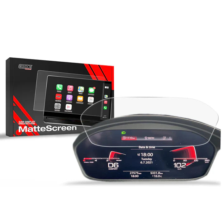 Grizz Screen Protector for Audi Q5 FY Virtual Cockpit Plus 12.3" (2020-2024) Anti-Fingerprint, Matt - carcar.care #1 car screen protectors in the America