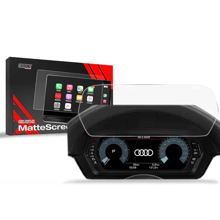 Grizz Screen Protector for Audi S3 8Y Virtual Cockpit 10.25" (2020-2024) Anti-Fingerprint, Matt - carcar.care #1 car screen protectors in the America