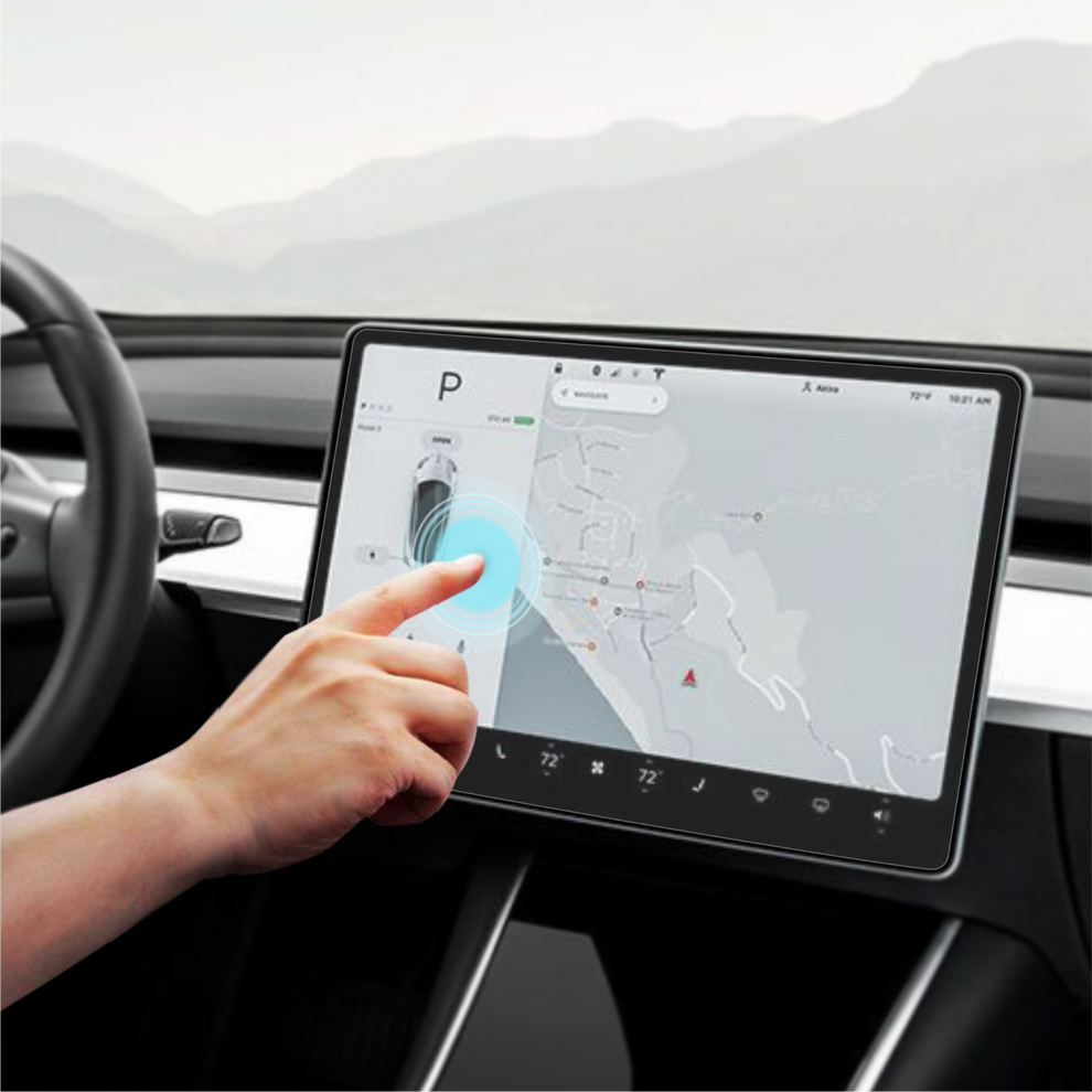 GRIZZ Screen Protector for Tesla Model Y (2020-2024) Installation Template Matt Screen Protector Anti-Fingerprint Scratch-Resistant - carcar.care #1 car screen protectors in the America