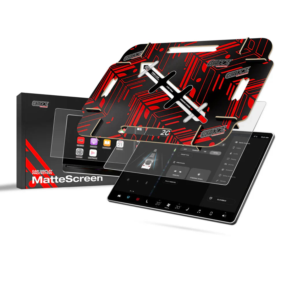 GRIZZ Screen Protector for Tesla Model 3 Highland (2023-2024) Installation Template Matt Screen Protector Anti-Fingerprint Scratch-Resistant - carcar.care #1 car screen protectors in the America