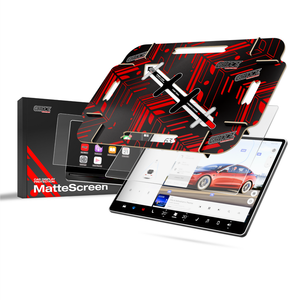 GRIZZ Screen Protector for Tesla Model Y (2020-2024) Installation Template Matt Screen Protector Anti-Fingerprint Scratch-Resistant - carcar.care #1 car screen protectors in the America