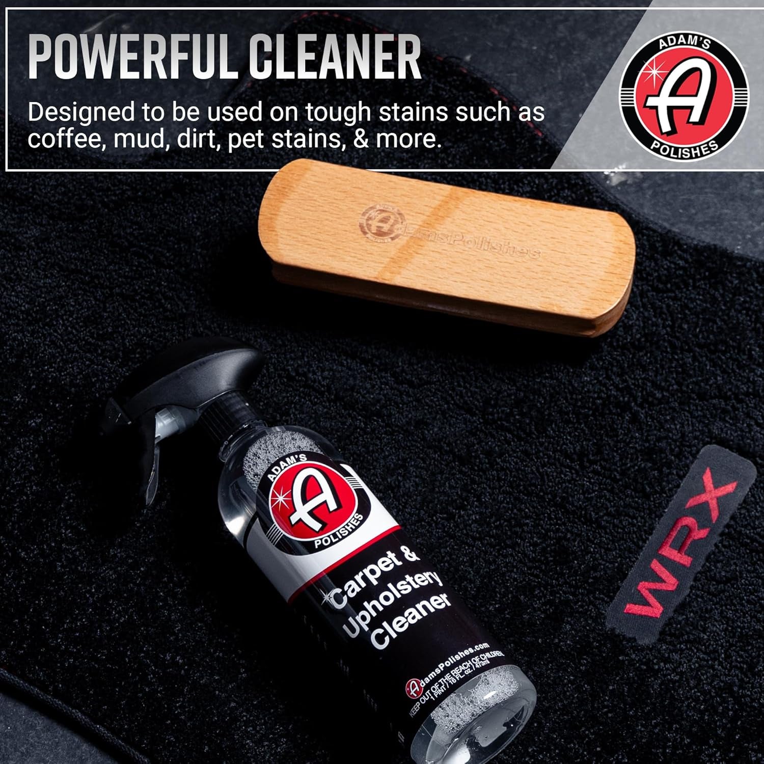Carpet & Upholstery Cleaner (16Oz) - Powerful Car Carpet Cleaner for Auto Detailing, Cloth & Fabric Interior Cleaning Solution, Stain Remover for Car Seat, Floor Mats & More