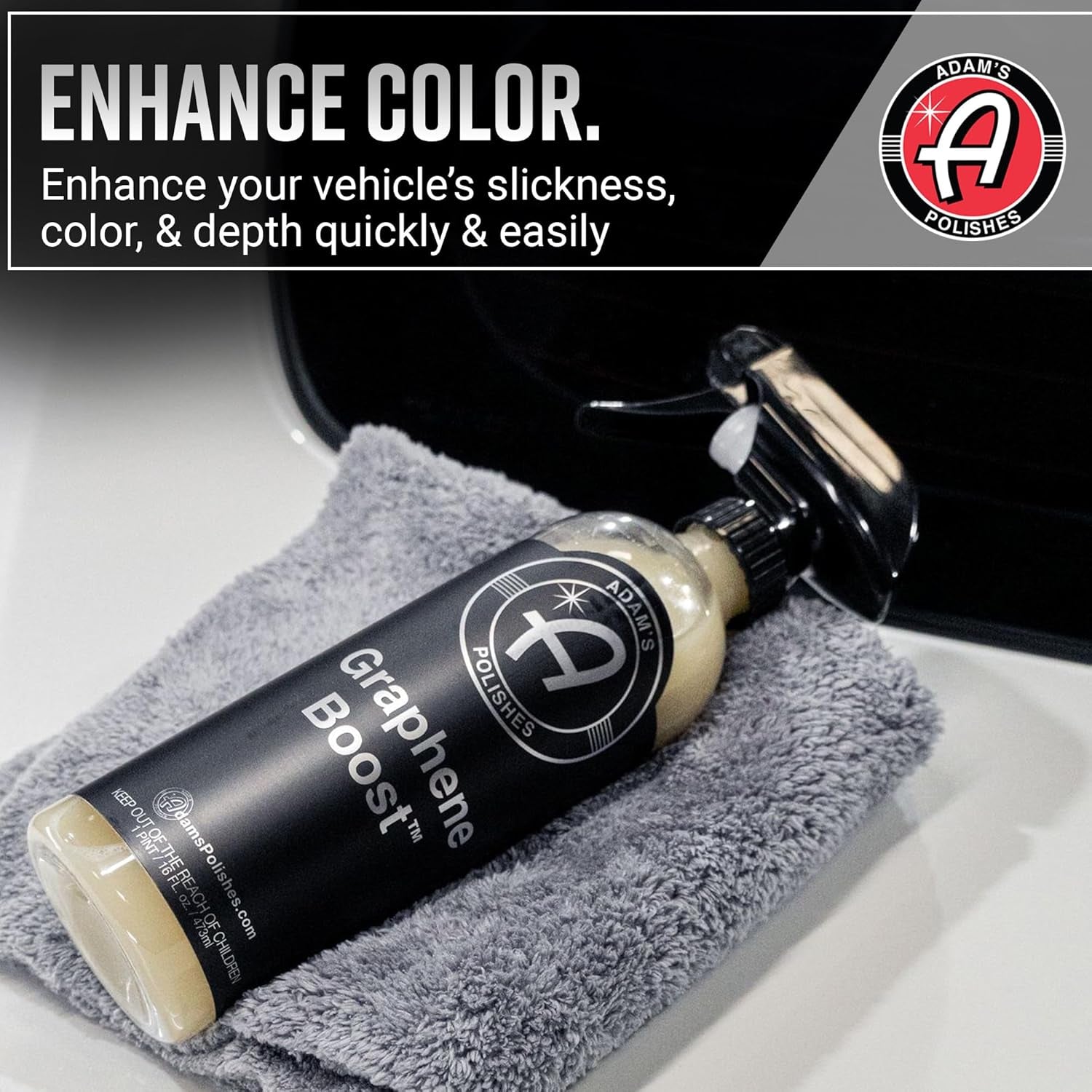 Adam'S Graphene Boost - Graphene Ceramic Coating Spray for Car Detailing | Adds Protection & Extends the Life of Top Coat Ceramics | Maintenance Spray on Wipe off | Car Boat RV Motorcycle
