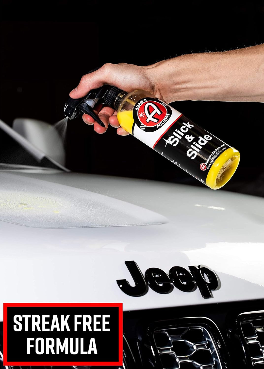 Slick & Slide Detail Spray - Hyper Slick Polymer Resin Technology Car Wash Spray Sealant - Car Wax Top Coat Quick Detailer Provides Superior Gloss, Shine, & Slickness (16 Oz)