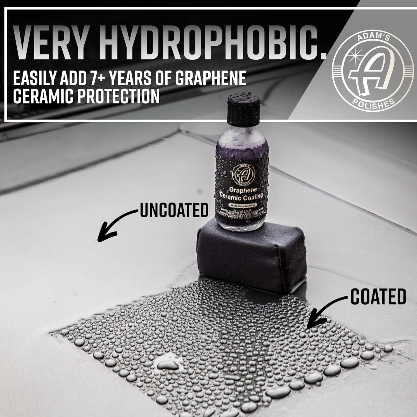 UV Graphene Ceramic Coating - 10H Ceramic Coating for Cars W/UV Glow Technology | 7+ Years of Protection | Apply after Car Wash Clay Bar Car Buffer Polisher | Boat RV Motorcycle