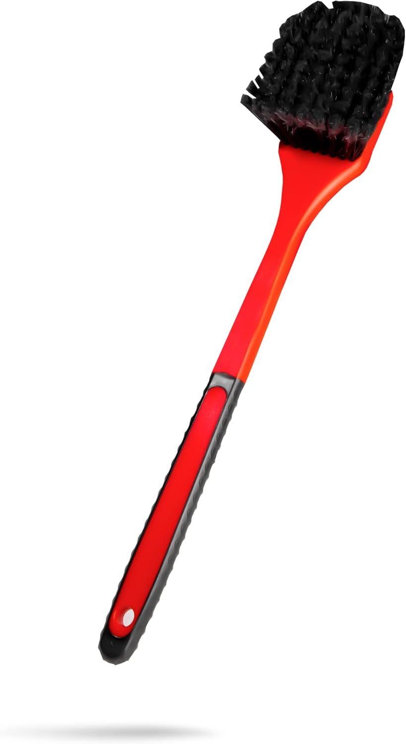 Fender Brush - Rubberized, Professional Long Handle Car Wash Brush