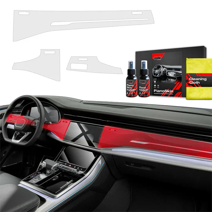 3in1 Car Interior Center Console Scratch-Resistant TPU Anti-Fingerprint Protective Film for Audi SQ7 (2018-2024) Matt