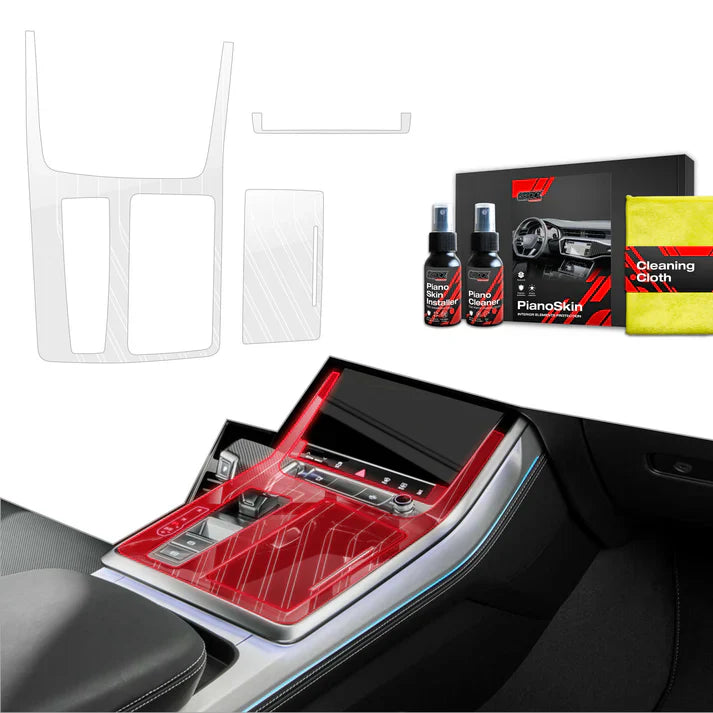 3in1 Protective Film for Audi Q7 (2018-2024) Gloss Dynamic Car Interior Center Console Scratch-Resistant TPU