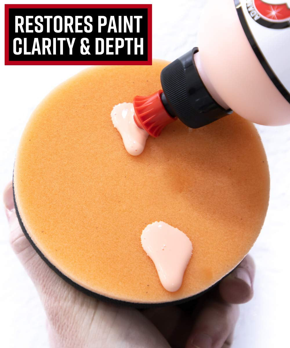 Car Scratch & Swirl Remover Hand Correction System, Remove & Restore Paint Transfer, Minor Imperfections, Oxidation, Paired with Orange Compound Correction Pad Applicator (2 Step Kit)