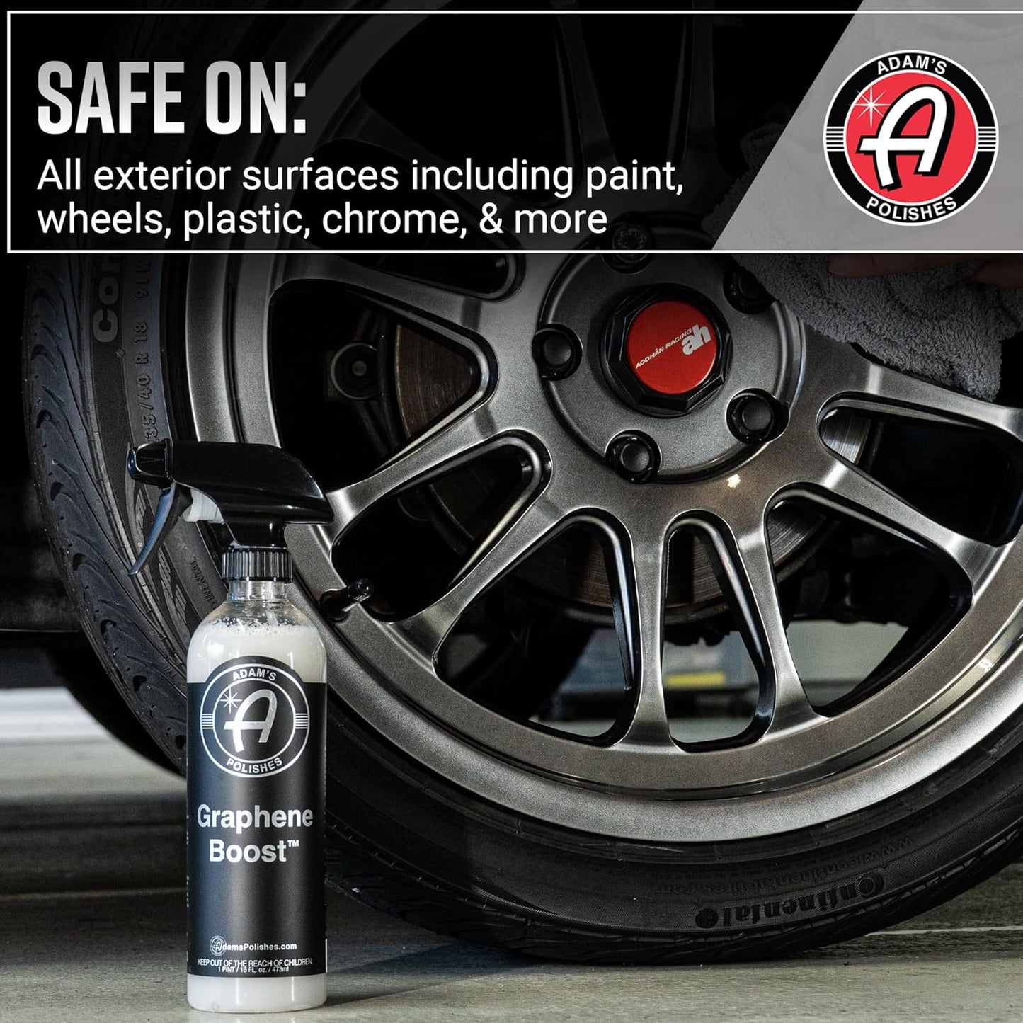 Adam'S Graphene Boost - Graphene Ceramic Coating Spray for Car Detailing | Adds Protection & Extends the Life of Top Coat Ceramics | Maintenance Spray on Wipe off | Car Boat RV Motorcycle