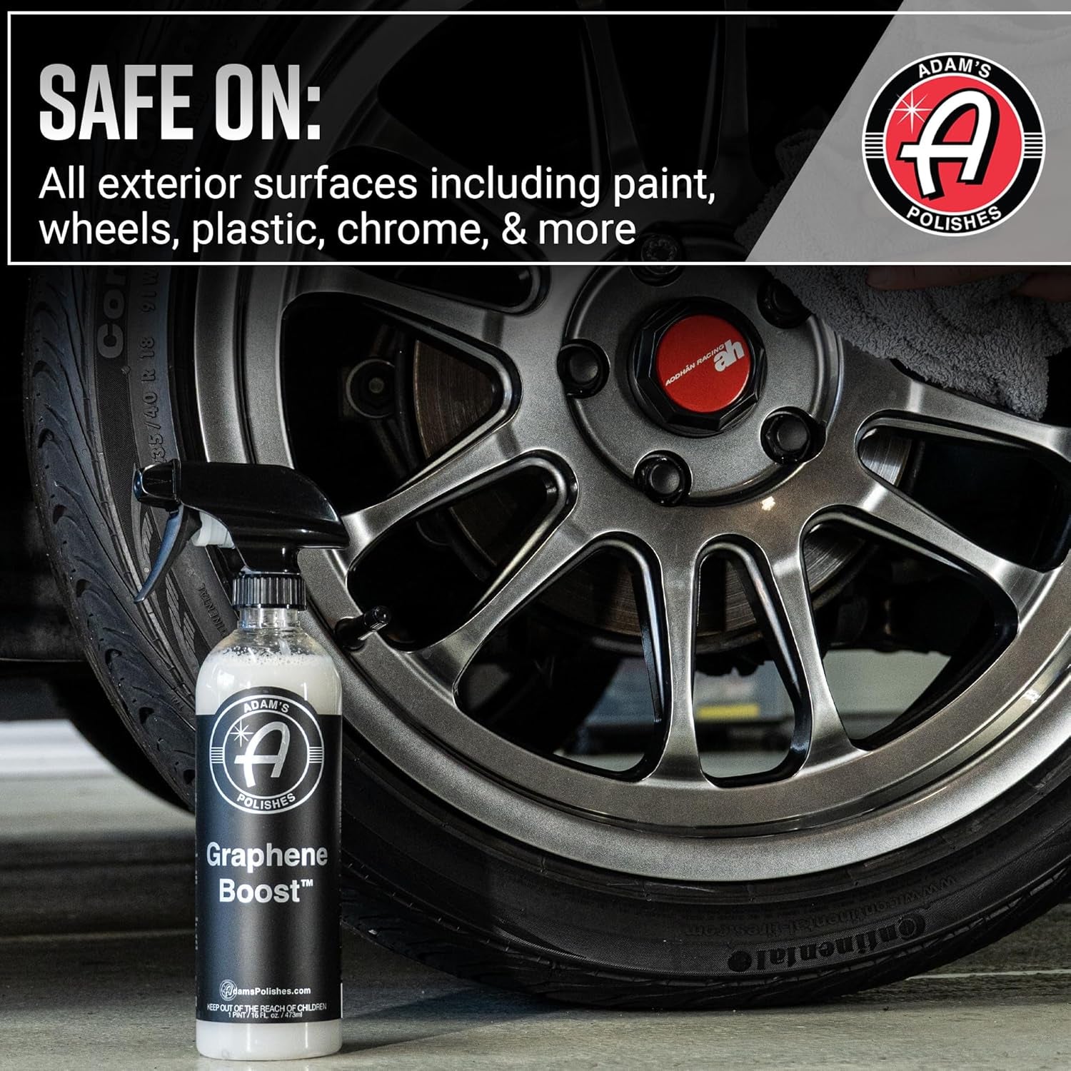 Adam'S Graphene Boost - Graphene Ceramic Coating Spray for Car Detailing | Adds Protection & Extends the Life of Top Coat Ceramics | Maintenance Spray on Wipe off | Car Boat RV Motorcycle
