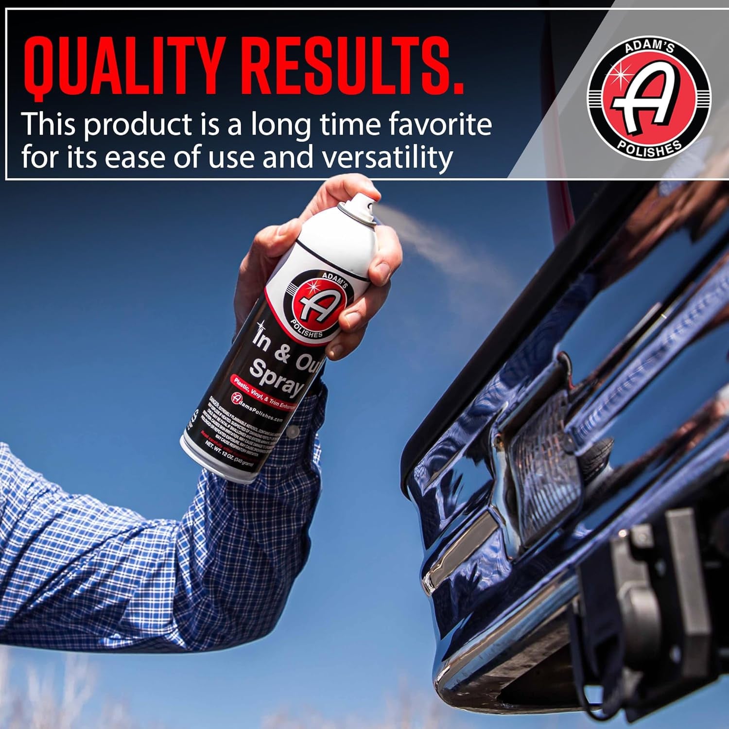 in and Out Spray, Car Detail Spray, Non-Foaming, Low Gloss Coating, Deep Shine for Plastic and Trim, Good for Hard to Reach Areas, Watermelon Scent (3 Pack)