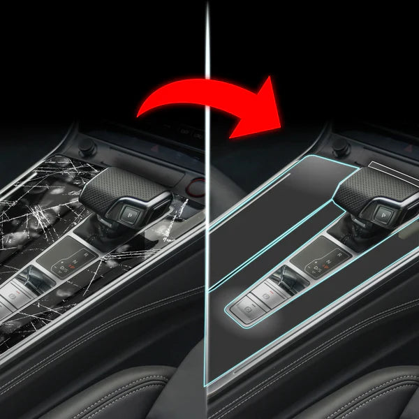 5in1 Car Interior Center Console Scratch-Resistant TPU Anti-Fingerprint Protective Film for Audi A6/S6/RS6 C8