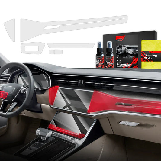 5in1 Car Interior Center Console Scratch-Resistant TPU Anti-Fingerprint Protective Film for Audi S7 C8 (2018-2024) Matt