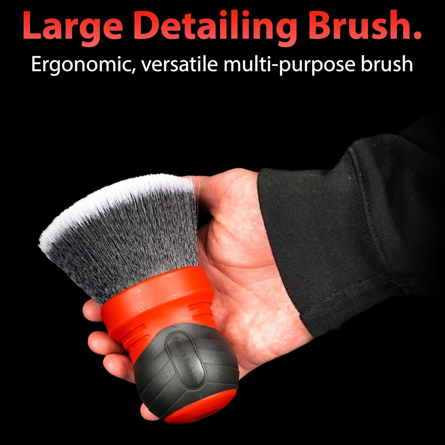 Large Multi-Purpose Detailing Brush Car Cleaning Brush Nylon Soft Bristles for Dusting or Scrubbing Interior & Delicate Surfaces, Screens, Seats, Leather, Vinyl, & More