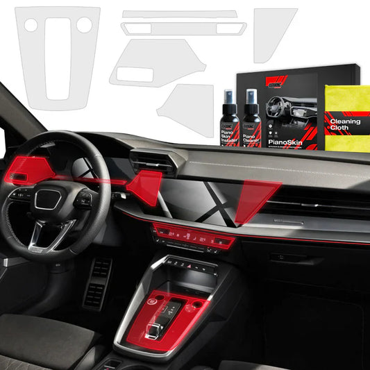 6in1 Car Interior Center Console Scratch-Resistant TPU Anti-Fingerprint Protective Film for Audi RS3 8Y (2020-2024)