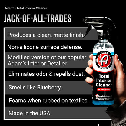 Total Interior Cleaner & Protectant, Quick Detailer & Sio2 Protection, Ceramic Infused, Anti-Static, OEM Finish, for Leather, Vinyl, Plastics, Glass & More