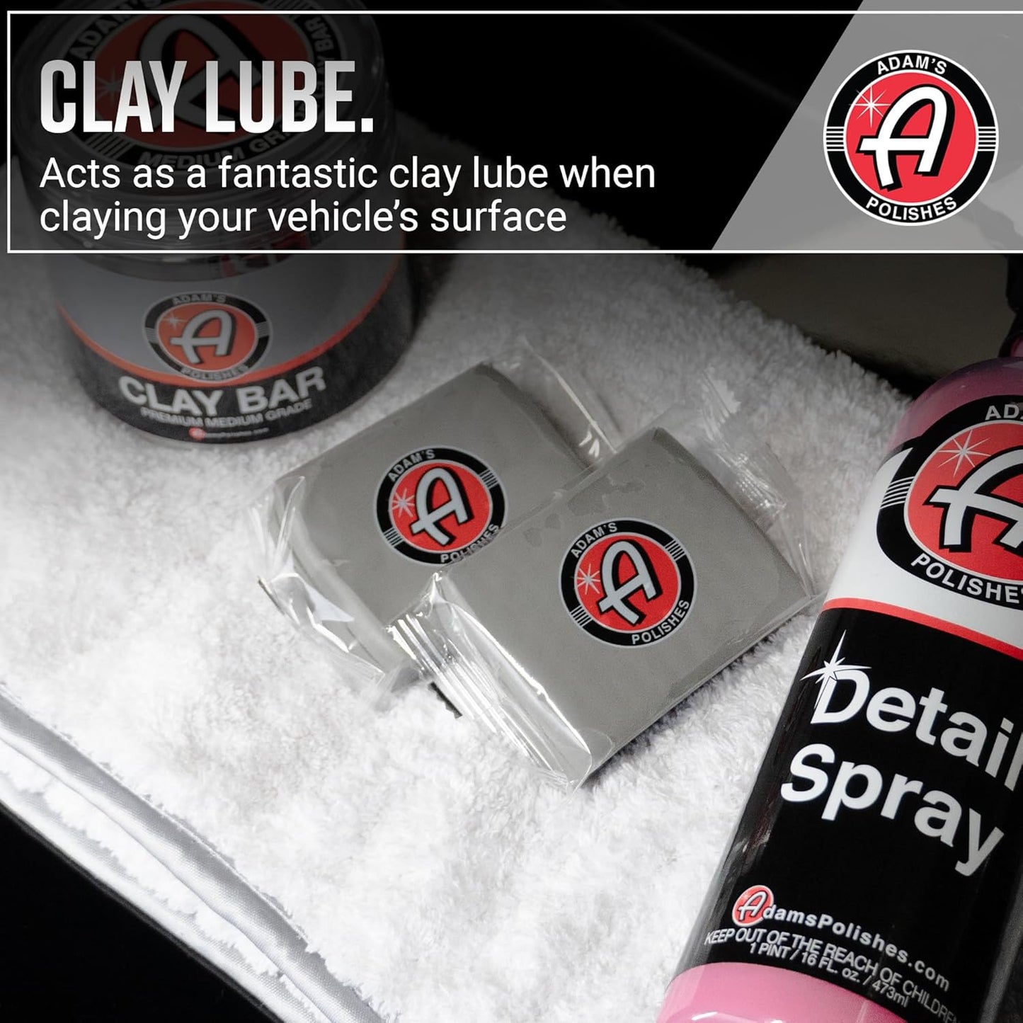 Detail Spray (16 Fl. Oz) - Quick Waterless Detailer Spray for Car Detailing | Polisher Clay Bar & Car Wax Boosting Tech | Add Shine Gloss Depth Paint | Car Wash Kit & Dust Remover