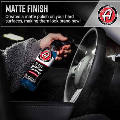 Total Interior Cleaner & Protectant, Quick Detailer & Sio2 Protection, Ceramic Infused, Anti-Static, OEM Finish, for Leather, Vinyl, Plastics, Glass & More