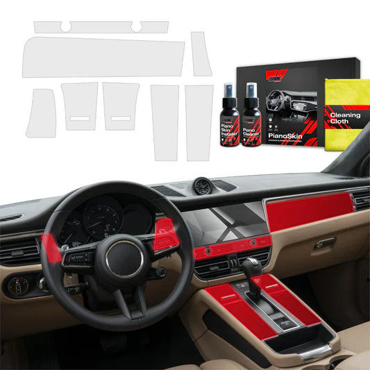 8in1 Car Interior Center Console Scratch-Resistant TPU Anti-Fingerprint Screen Protector for Porsche Macan GTS