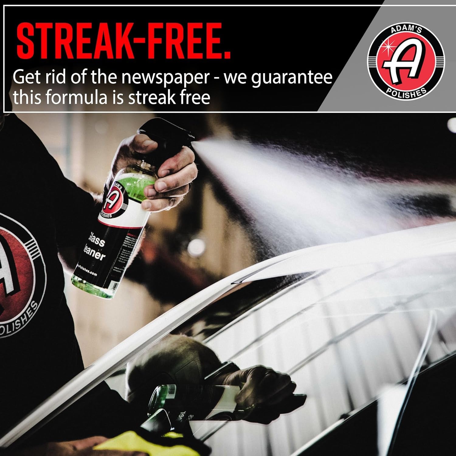 Glass Cleaner - Steak Free Car Wash Window Cleaner, All-Natural Streak Free Formula for Car Cleaning, Safe on Tinted & Non-Tinted Glass, Won'T Strip Car Wax or Coating