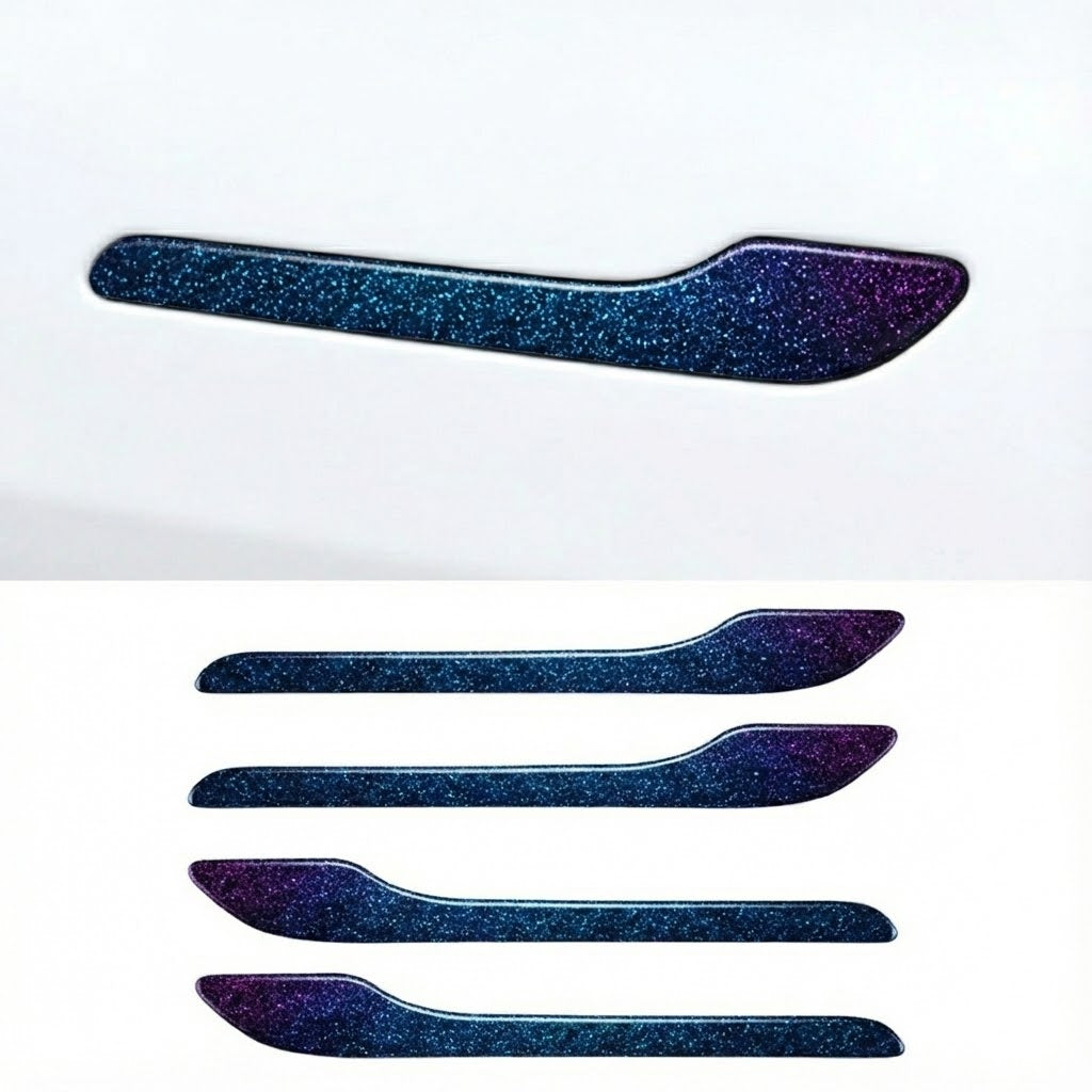 4in1 car door handle protector for Tesla Model 3 Highland (2023-2025) Cosmic Blue