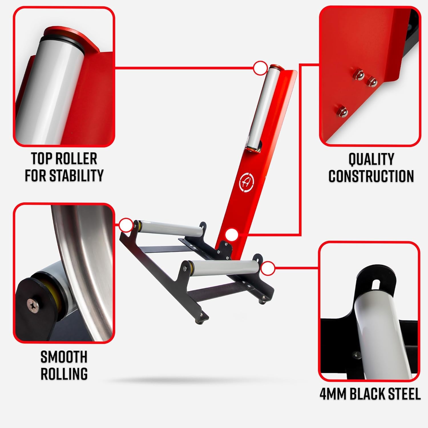 Rolling Wheel Detailing Stand - Wheel & Tire Car Detailing Roller for Cleaning, Ceramic Coating, Applying Tire Shine & Car Wheel Wash | Garage Accessory for Detailers