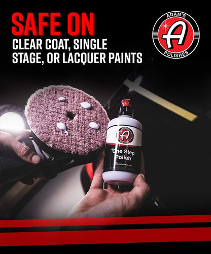 One Step Polish 12Oz - Safe for Clear Coat, Single Stage, or Lacquer Paint - Increased Cut & Finishing, Body Shop Safe - Easy Application and Removal, Excellent Shine