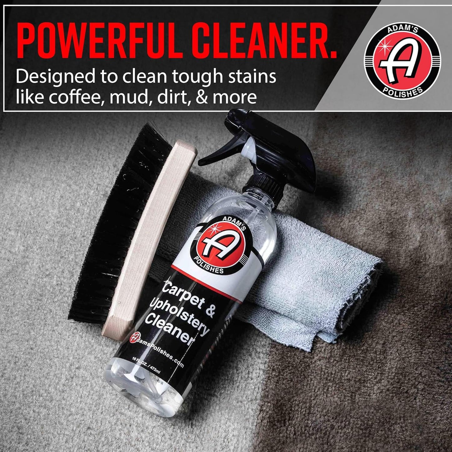 Carpet Drill Brush Combo - a Cleaning Tool Attachment for Scrubbing/Cleaning Carpet, Upholstery, Leather Seats & Chairs, Floor Mats, Trunk, Furniture, Interior Boat, RV & Accessories